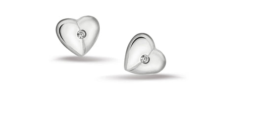 Oorknopjes hartje zilver