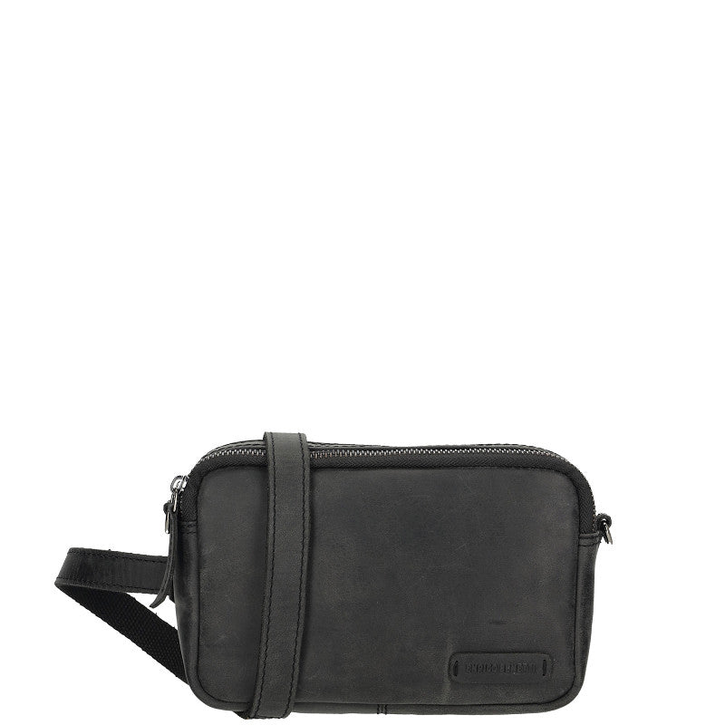 Genua Leren Box Tasje – Zwart