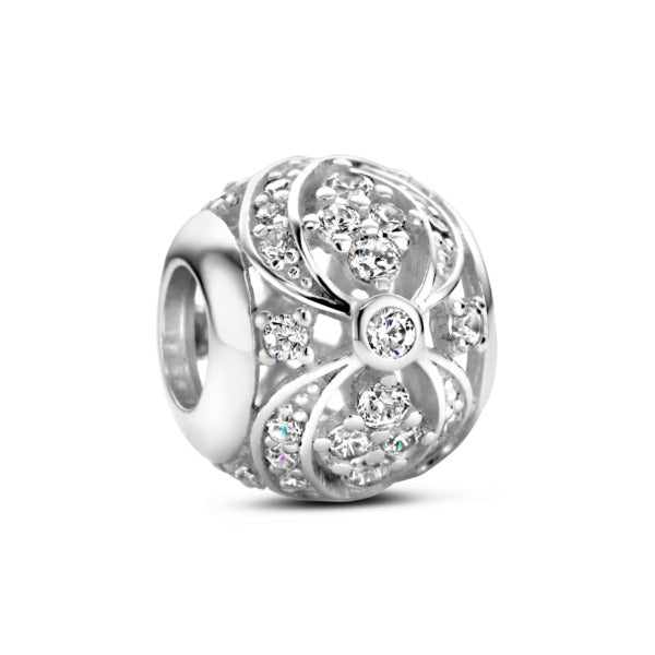 Rosa Di Luca zilver bedel zirkonia