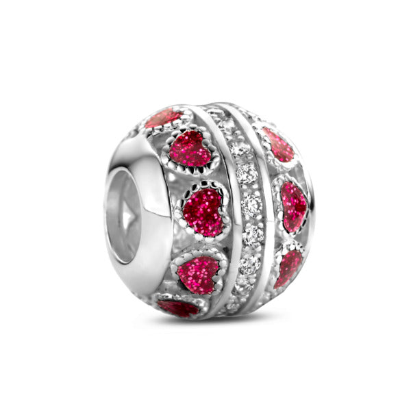 Rosa Di Luca zilver bedel zirkonia hart rose