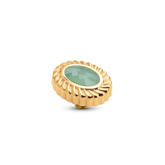 Melano Twisted Oval Rope Steentje Jelly Mint