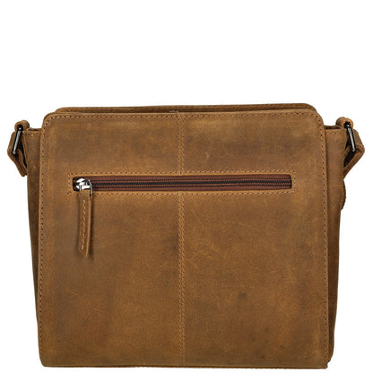 Genua Leren Schoudertas – Camel