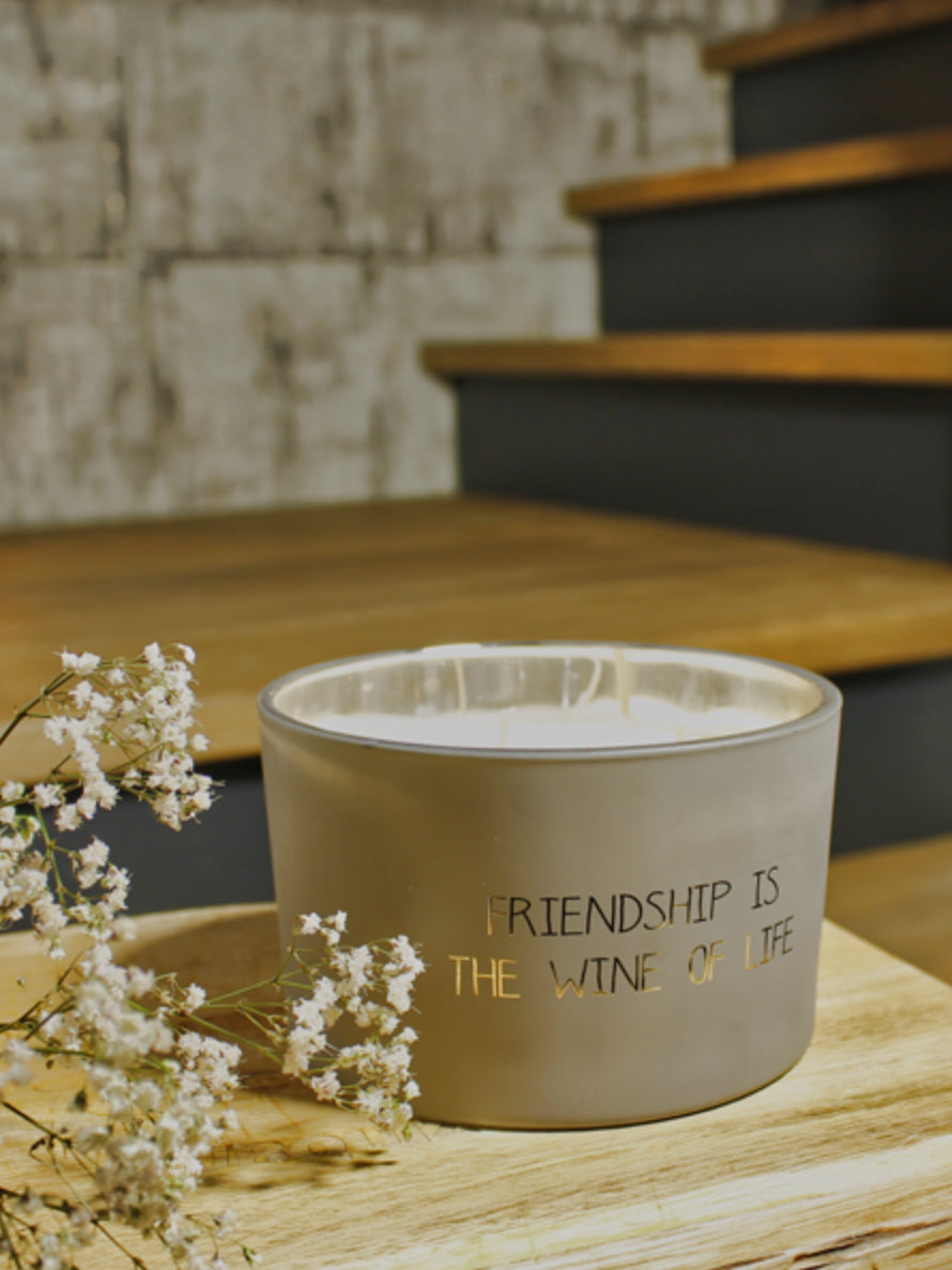 My Flame Lifestyle Sojakaars mat - Friendship is the wine of life - Fig's Delight