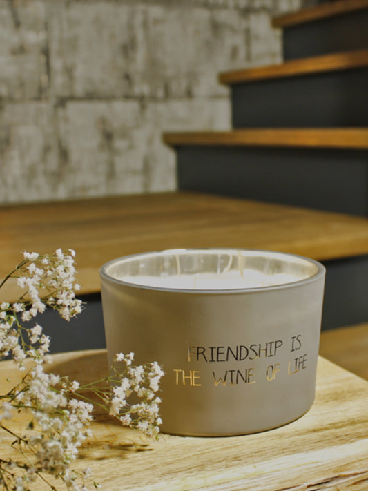 My Flame Lifestyle Sojakaars mat - Friendship is the wine of life - Fig's Delight