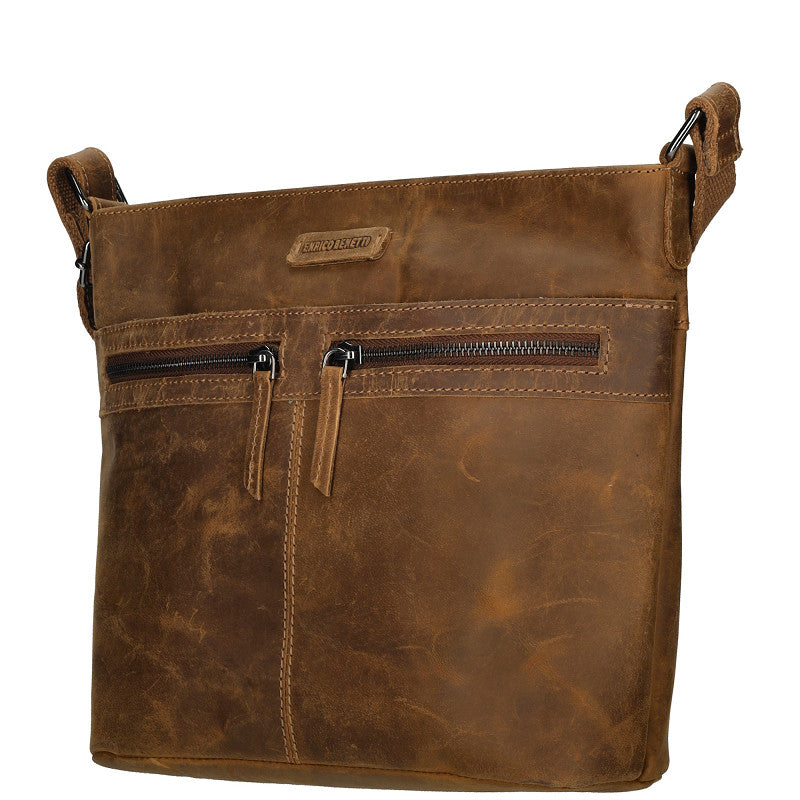Genua Schoudertas Cognac Leder 30x12x25 Cm Luxe Dames Schoudertas Met Verstelbare Band