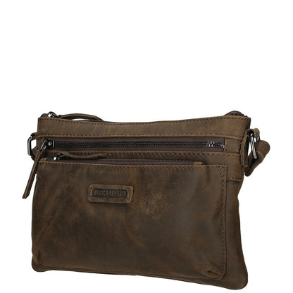 Genua Crossbody Tas Bruin Van Leder Voor Dagelijks Gebruik Met Tijdloze Functionaliteit Compact Formaat 24 x 4 x 16 cm