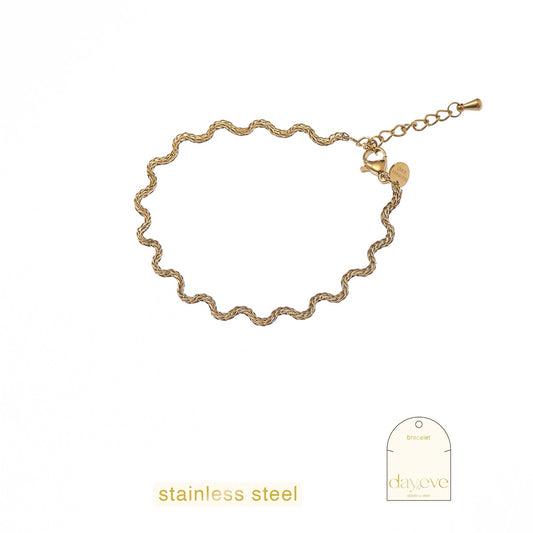 Day en Eve wave armband goud