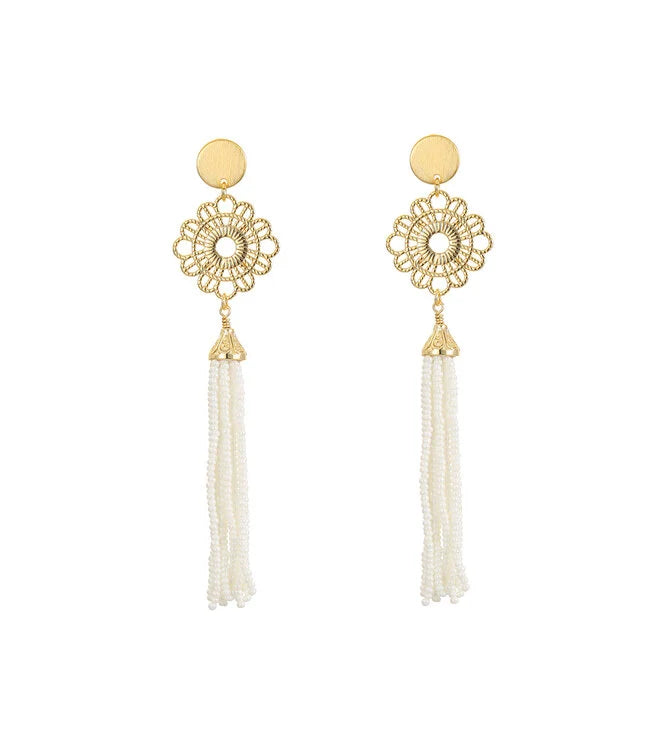 BY SHIR OORBELLEN LUXE NAVÉ WIT
