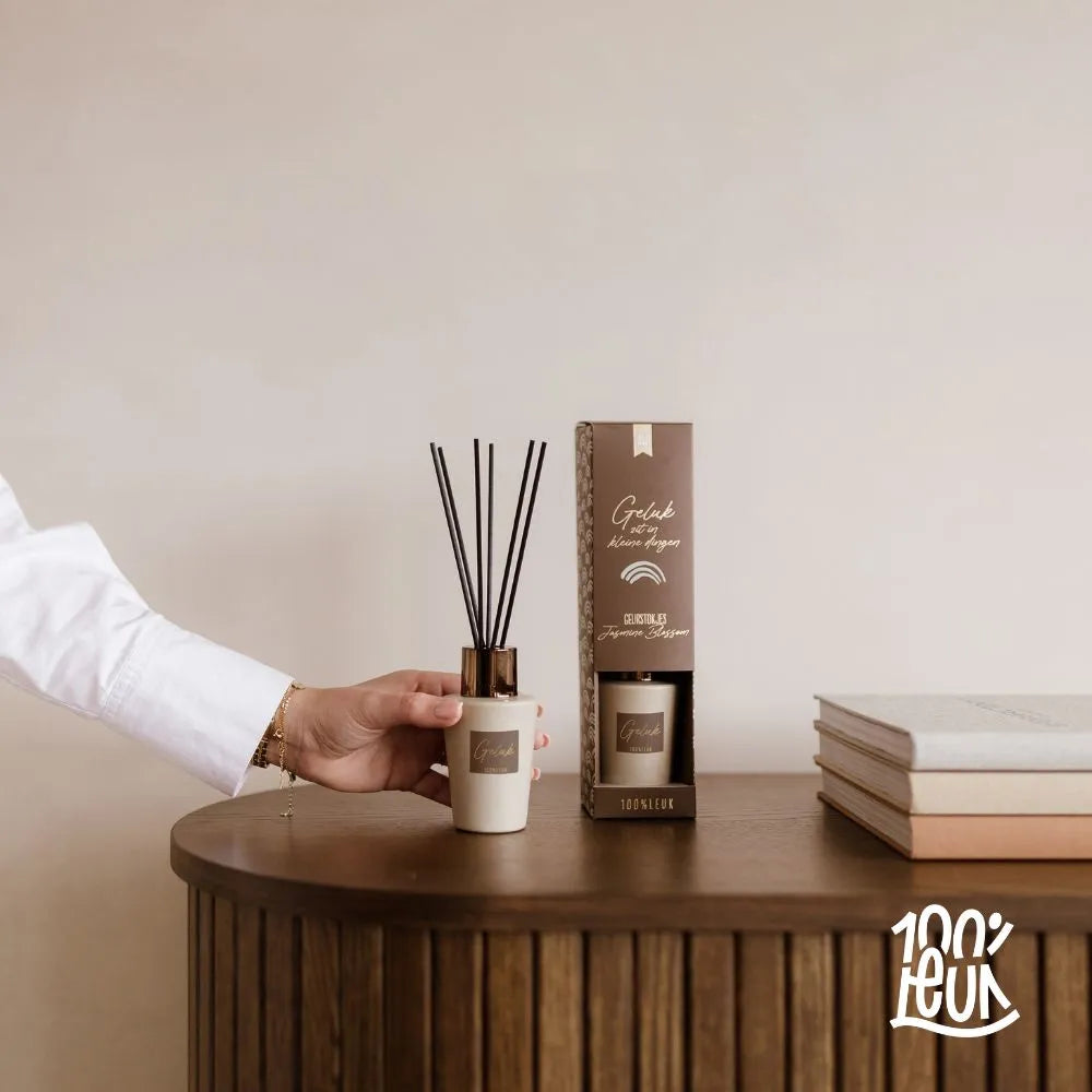 Geurstokjes Geluk Zit In De Kleine Dingen - Jasmine Blossom Geurverspreider