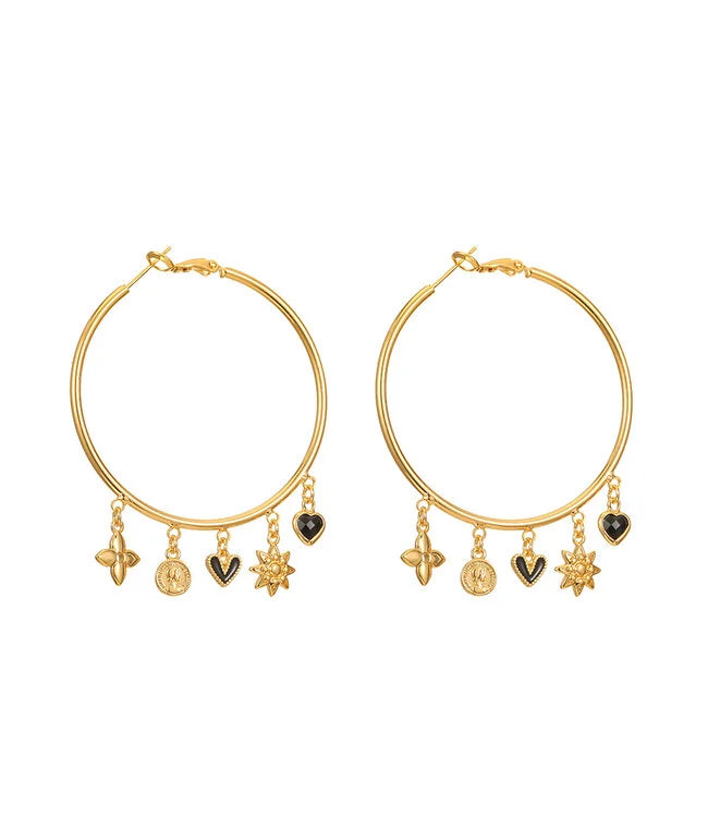 BY SHIR OORBELLEN LUXE BOWIE ZWART