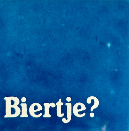 Quote tegel Biertje blauw