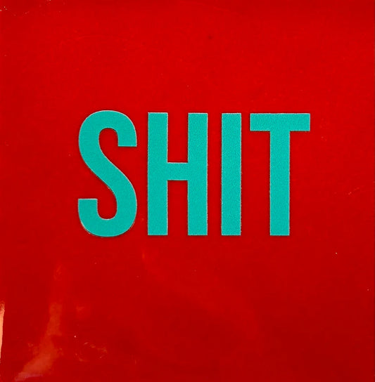 Quote tegel SHIT rood