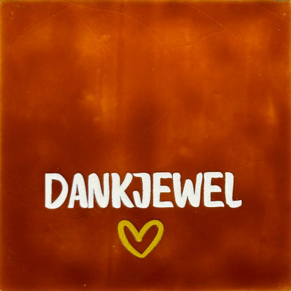Quote tegel dankjewel bruin