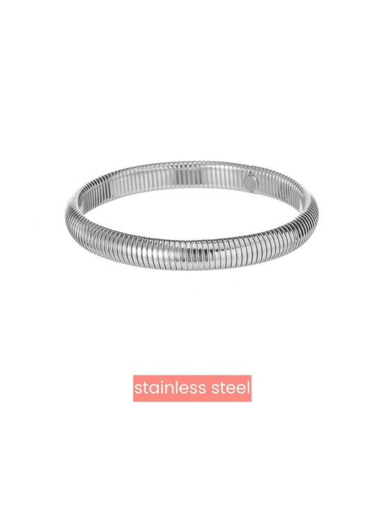 Spring bracelet zilver 8 mm