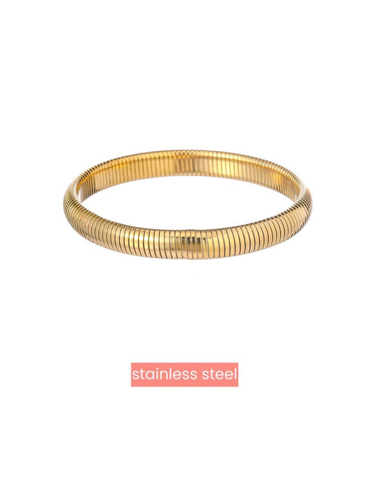 Spring bracelet goudkleur 8 mm