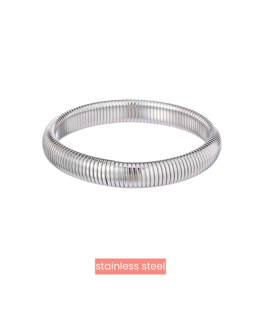 Spring bracelet zilver 10 mm
