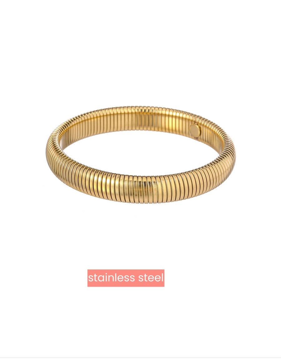 Spring bracelet goud 10 mm