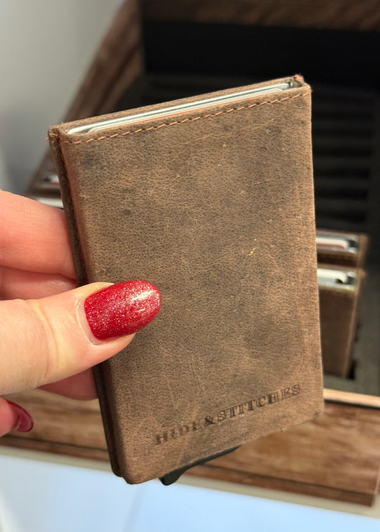 Hide & stitches idaho safety wallet