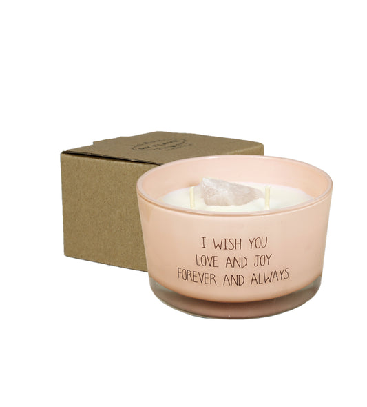 My Flame Sojakaars I Wish You Love And Joy - Green Tea Time Geurkaars Biologische Sojawas