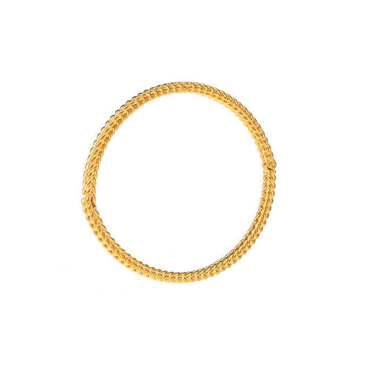 By Shir Armband Luxe Bangle Gevlochten Verguld Edelstaal Tijdloze Eyecatcher Voor Iedere Gelegenheid