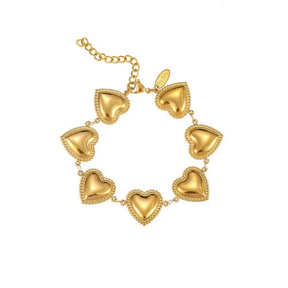 By Shir Armband Luxe Hartjes Bolletje Goud Een Tijdloze Combinatie Van Elegantie En Luxe Voor Elke Outfit