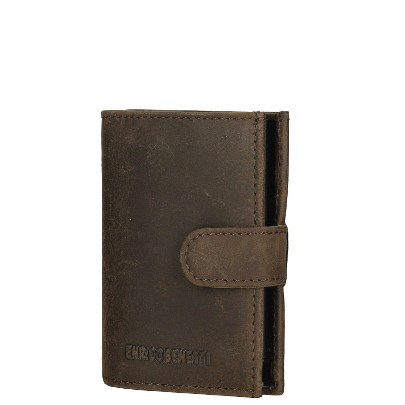 Genua Creditcard Etui Bruin Aluminium Serie Genua Voor Kaarten Compact 8x2.5x11 Cm