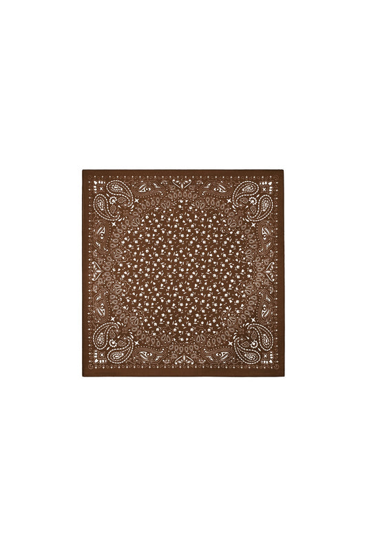 Kort sjaaltje bruin print 2