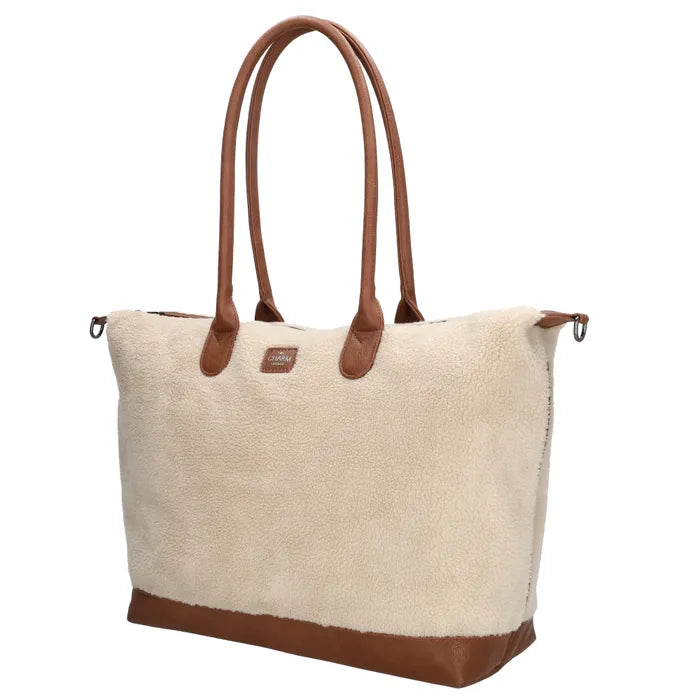 Charm london buckingham teddy laptoptas 15,6 inch (34.5x19.4 cm) beige