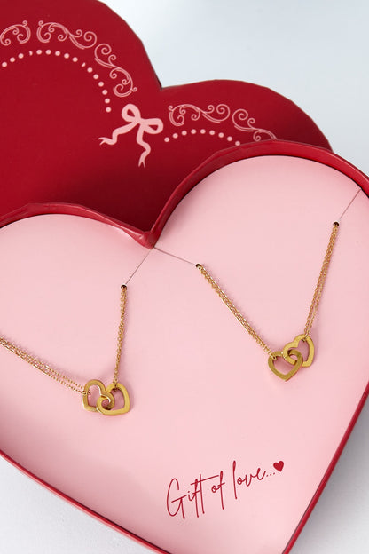 Gift Set Hartjes Armbanden RVS Lengte 16 Tot 19 Cm