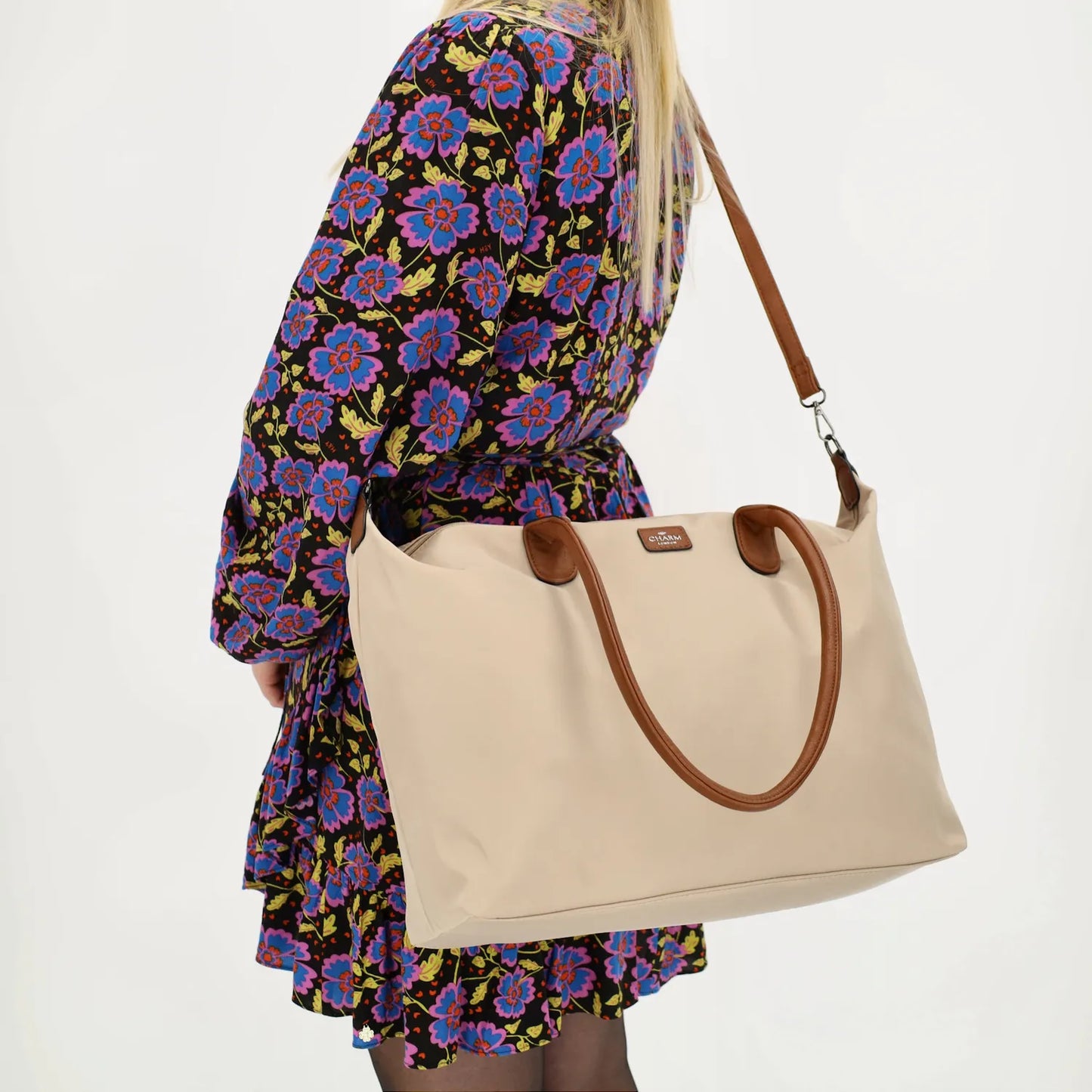 Charm london buckingham laptoptas zand