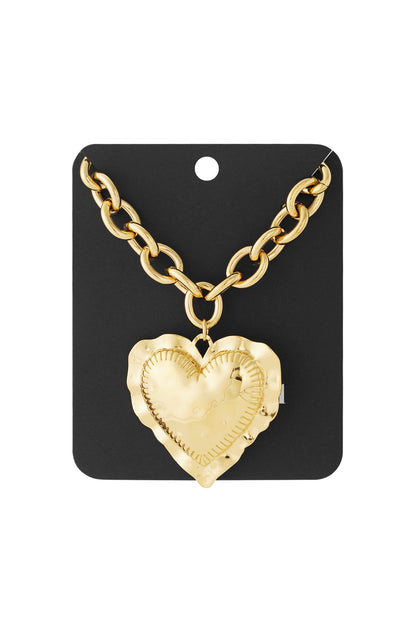Omarm hart ketting goud