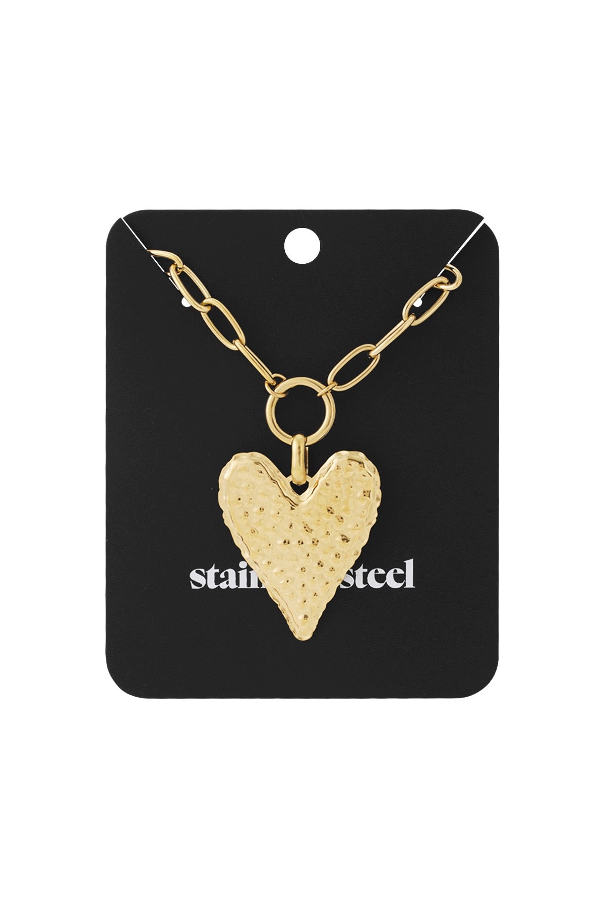 Schakelketting hart goud