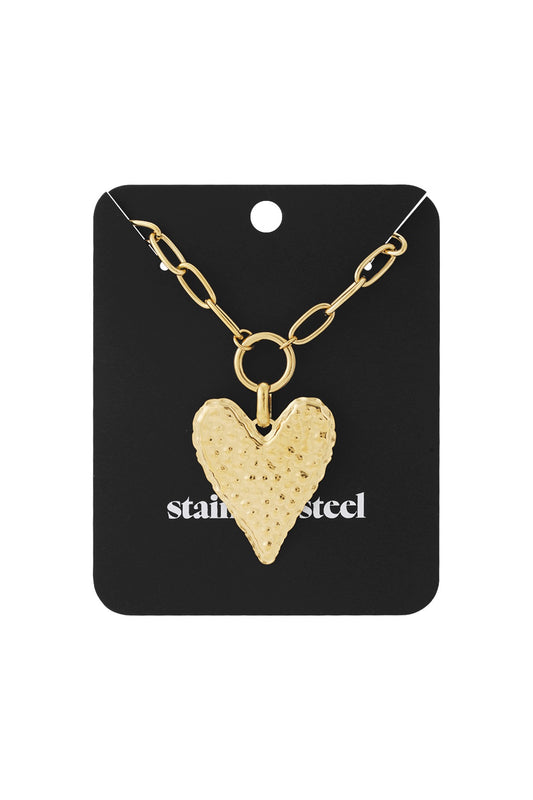 Schakelketting hart goud