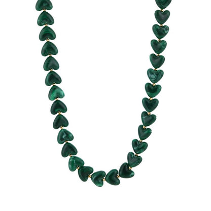 Hartjes ketting groen