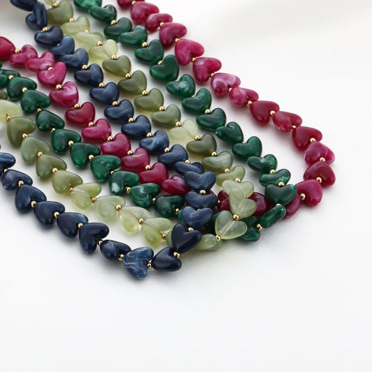 Hartjes ketting rood