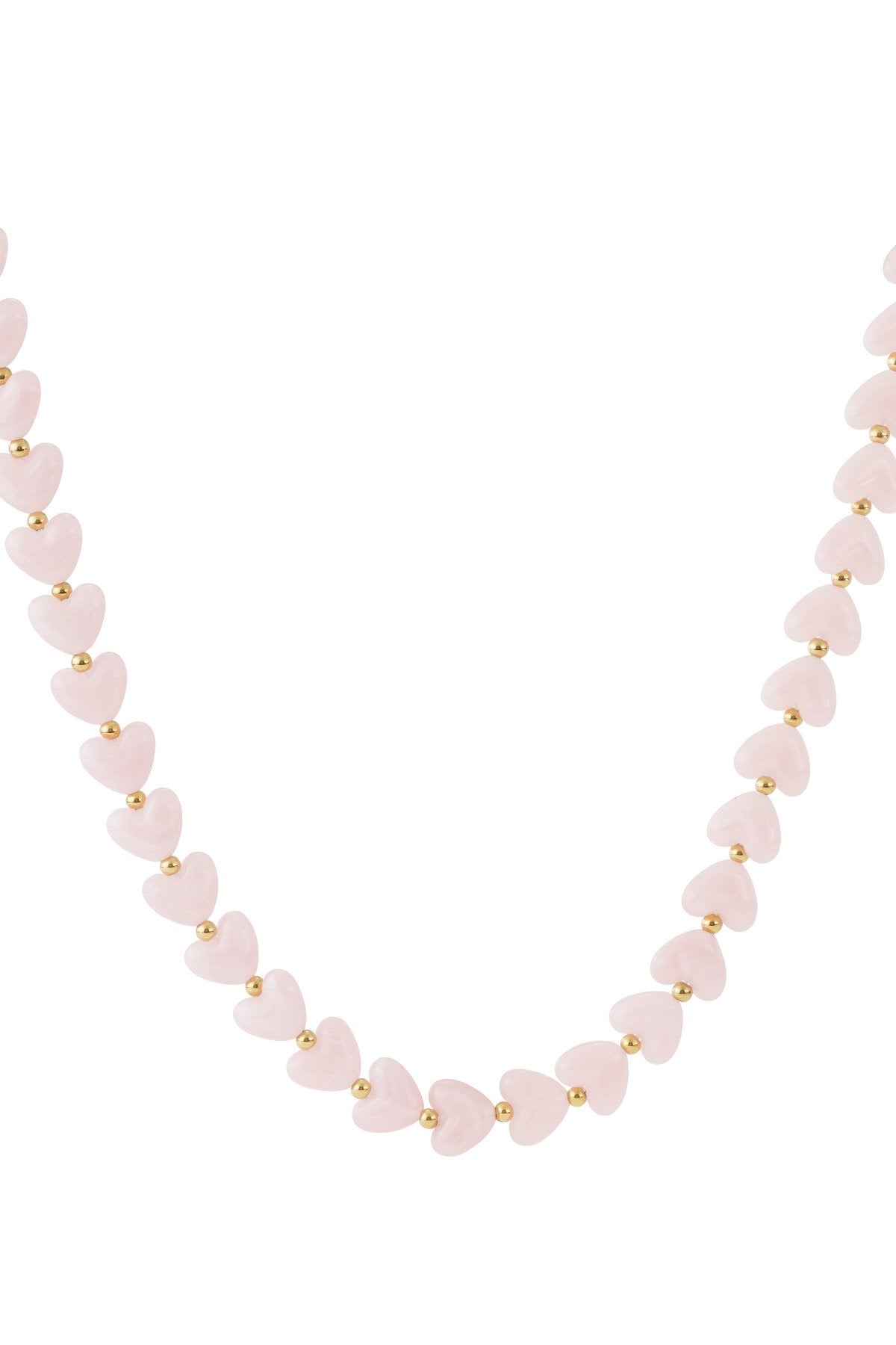 Hartjes ketting roze