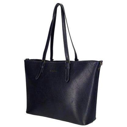 Julia Shopper Laptop 15 Inch Navy Pu Tas 42x14,5x30 Cm Met Laptop Bescherming Voor Dagelijks Gebruik
