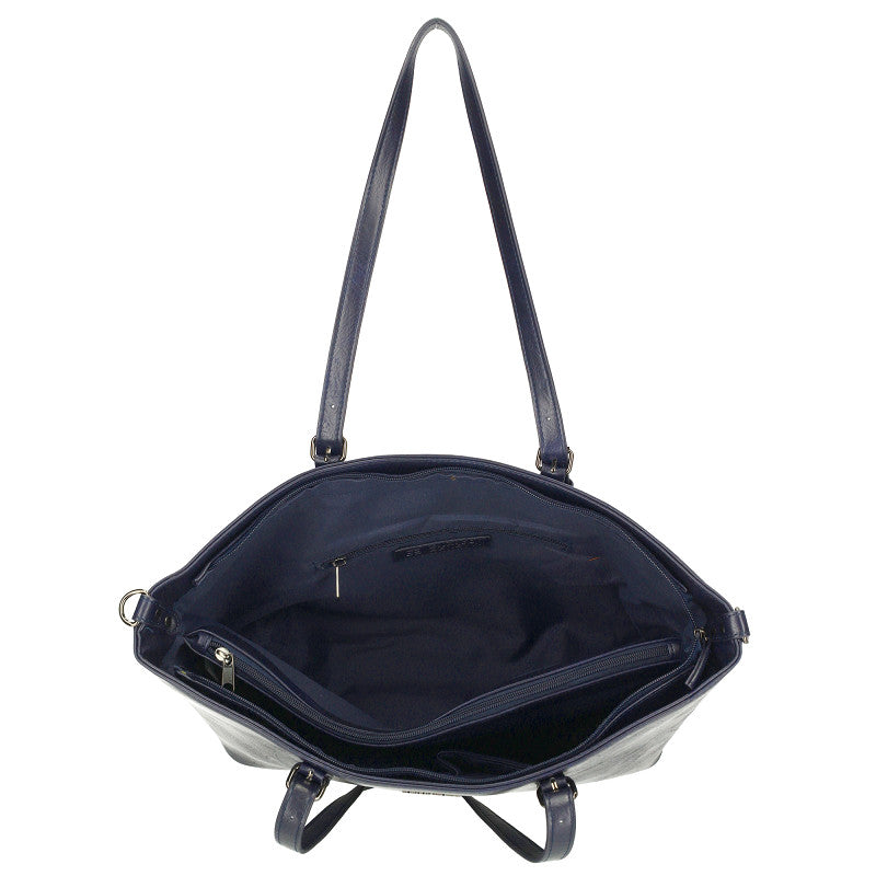 Julia Shopper Laptop 15 Inch Navy Pu Tas 42x14,5x30 Cm Met Laptop Bescherming Voor Dagelijks Gebruik
