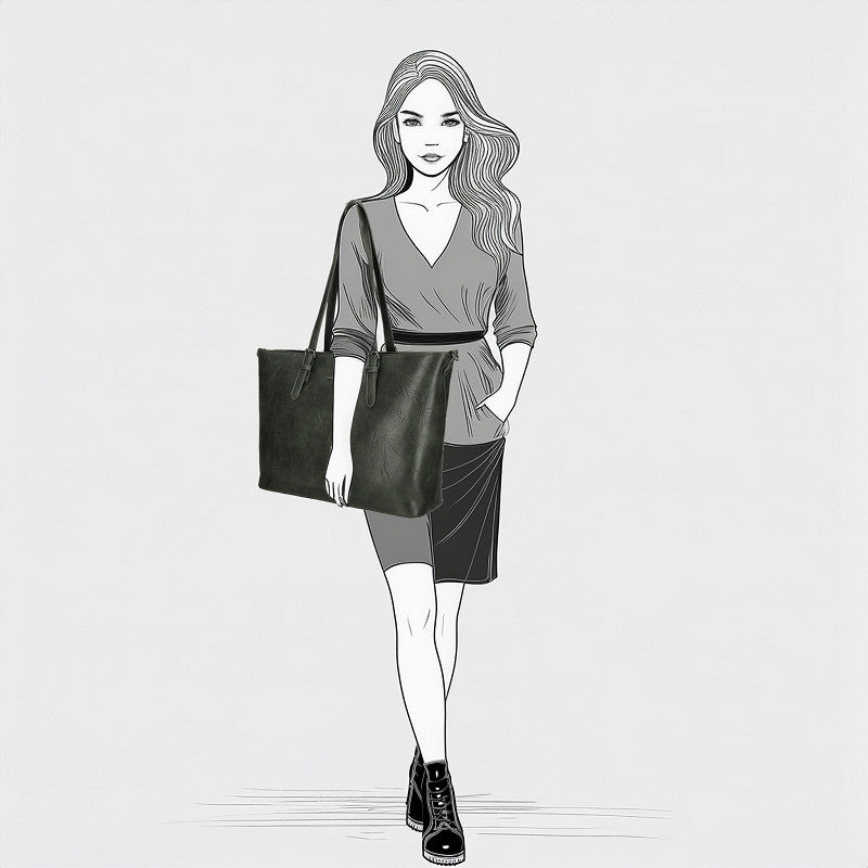 Julia Shopper Laptoptas 15 Inch PU Materiaal Serie Julia Met Afmetingen 42 X 14,5 X 30 Cm