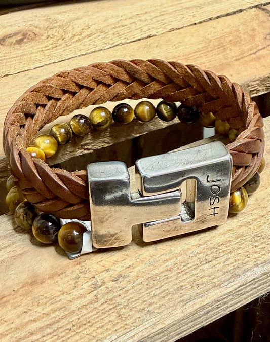 Josh Kralenarmband Zwart Mat