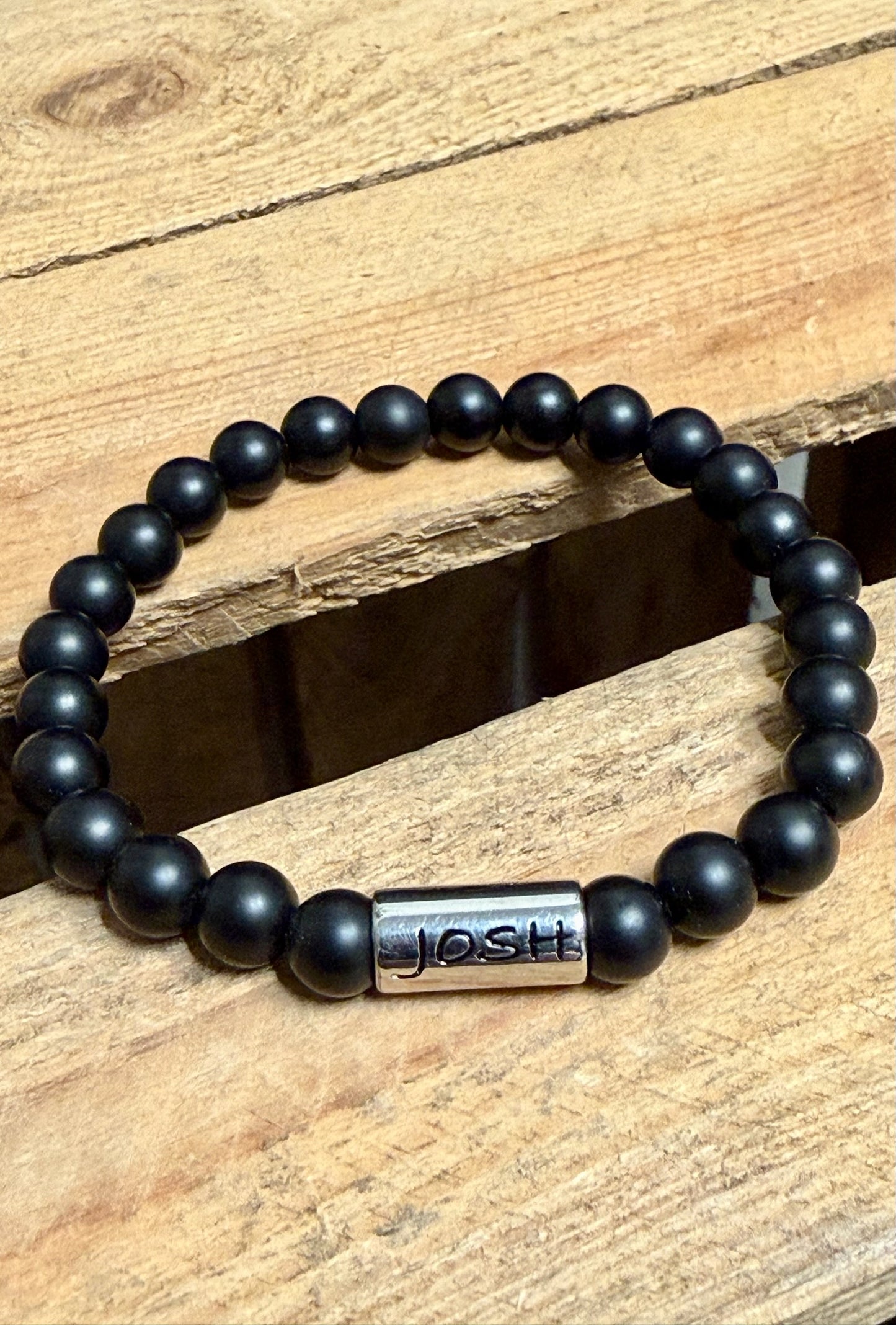 Josh Kralenarmband Zwart Onyx