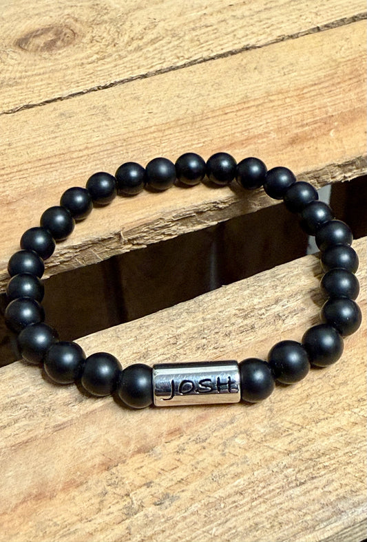 Josh Kralenarmband Zwart Onyx