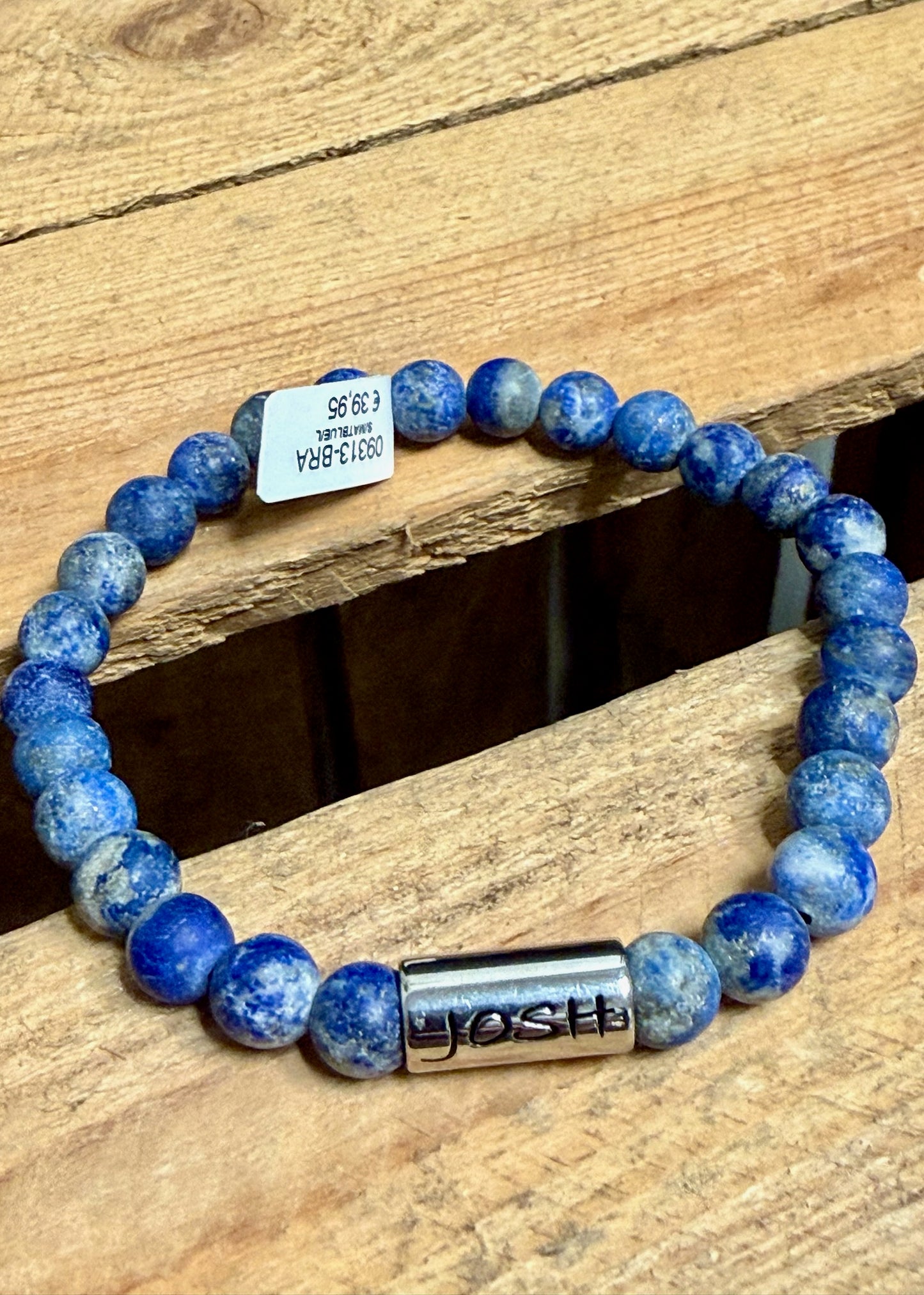 Josh Kralenarmband Donkerblauw Natuursteen