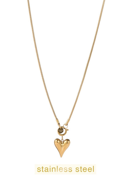 Day&Eve Heart Pendant Necklace - 85 cm - 14K