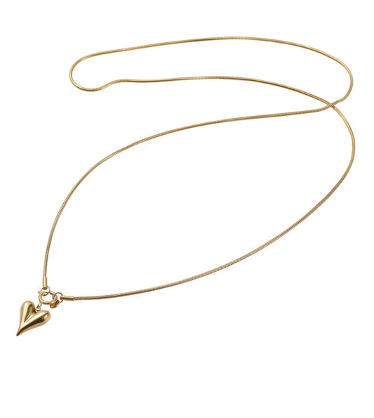 Day&Eve Heart Pendant Necklace - 85 cm - 14K