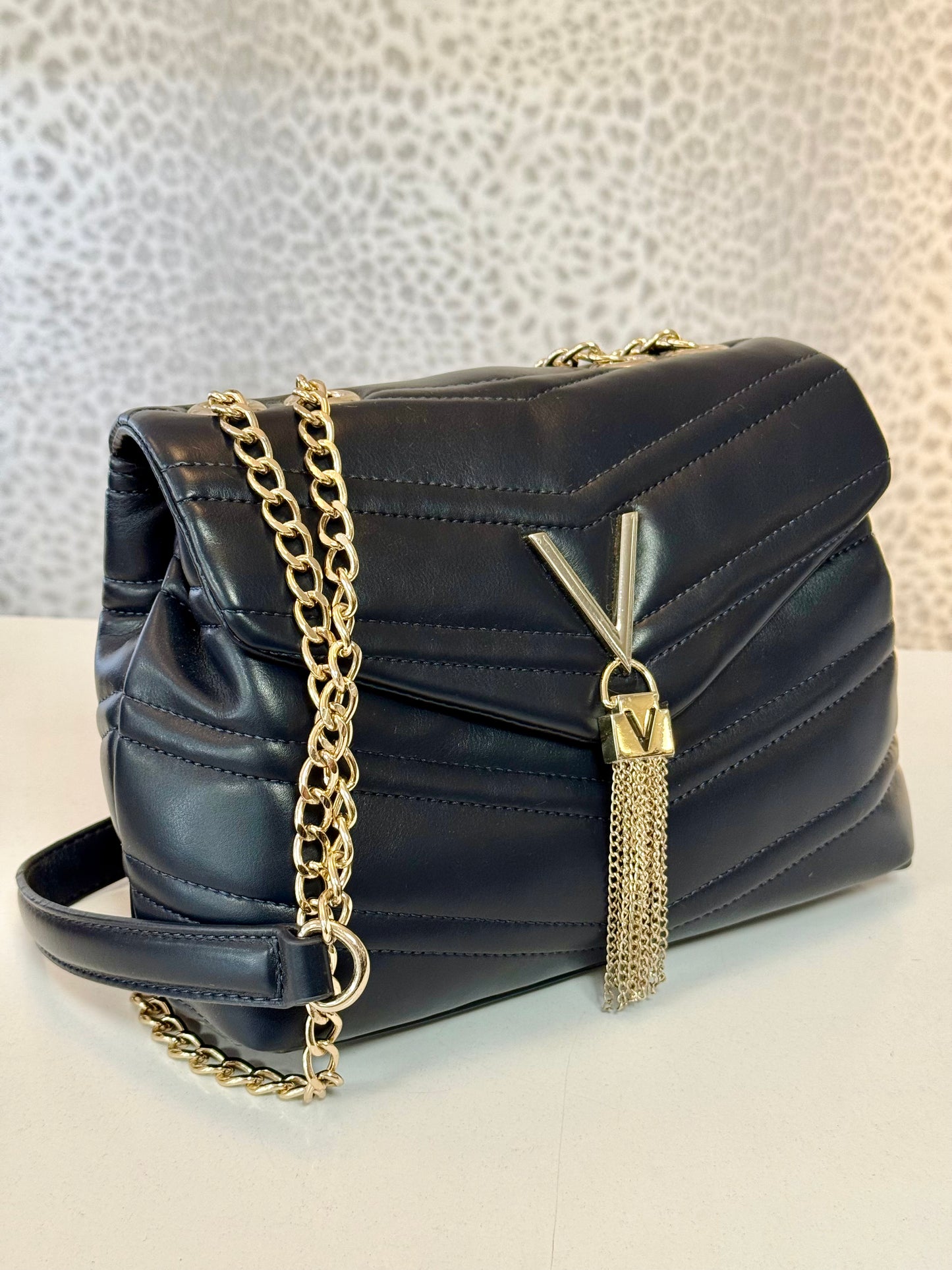 Valentino tas blauw met ketting