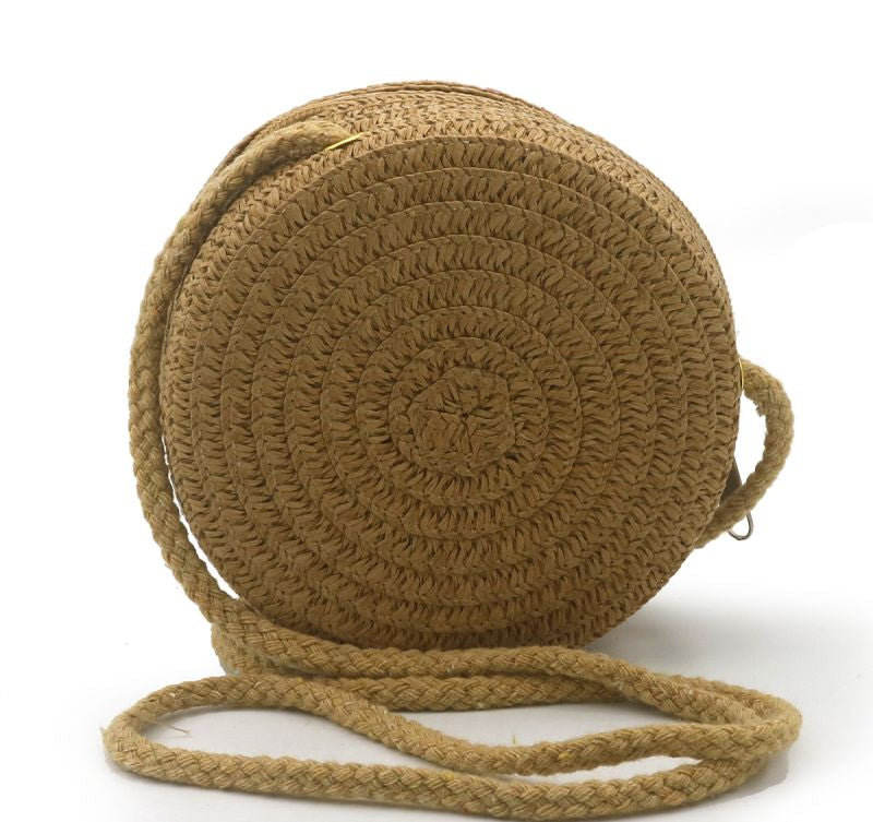 Woven Bag For Kids Flower Brown