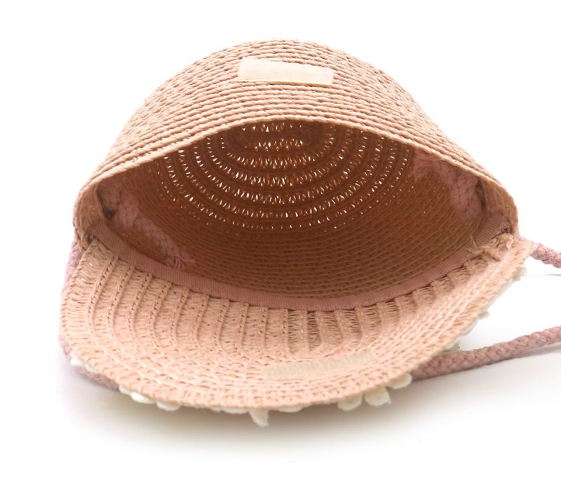 Woven Kids Bag Flowers Pink