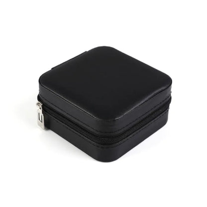 Zwart Sieradendoosje Met Sluitingsrand 9,5x9,5x5 cm