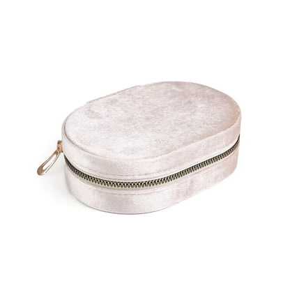 Sieradendoosje Ovaal Khaki Kleur 15x10,5x5 Cm Met Vakken